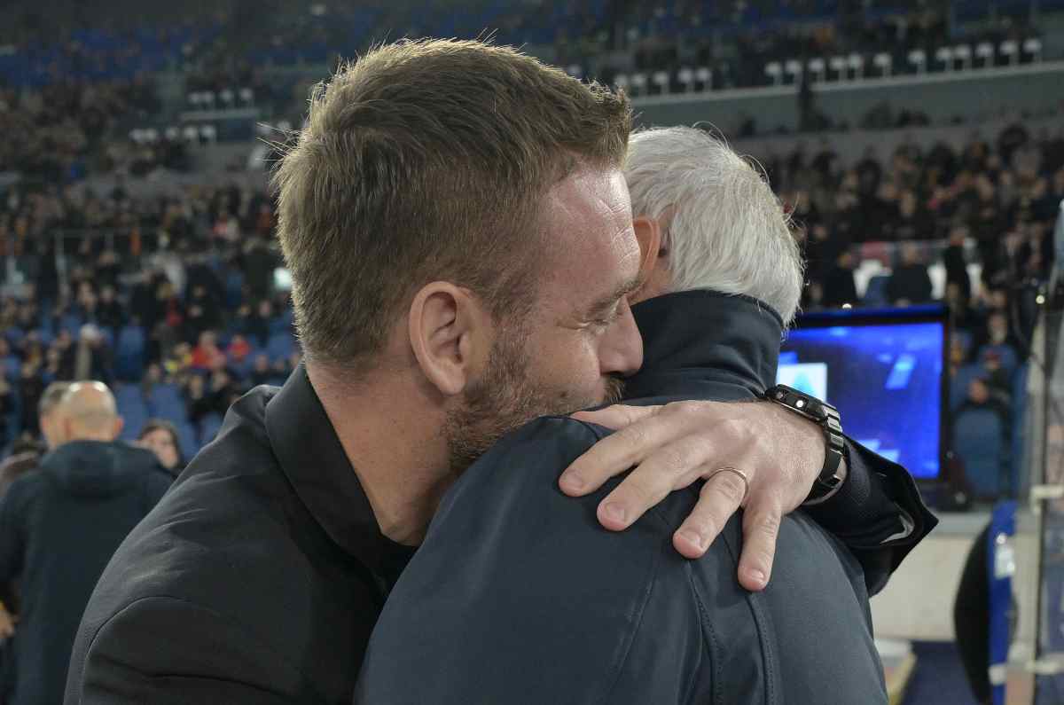 de rossi e ranieri si abbracciano