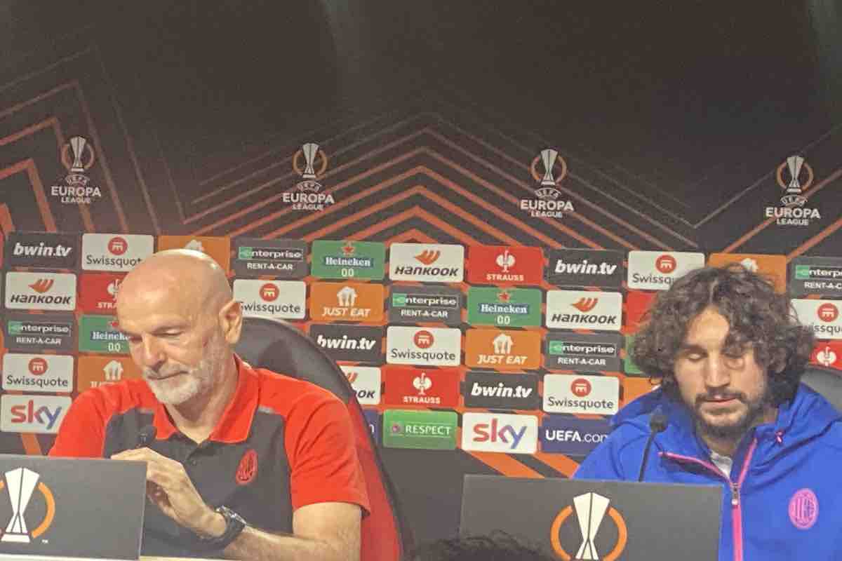 Milan-Slavia Praga, la conferenza di Pioli e Adli