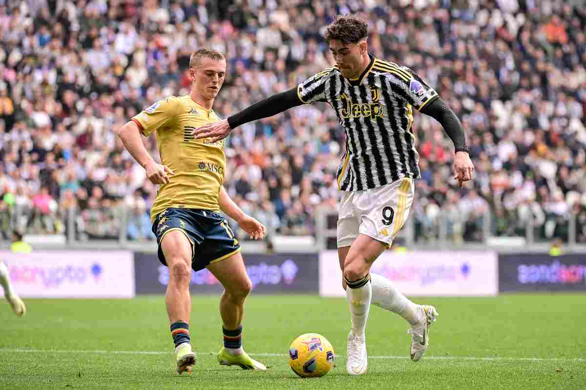 Dusan Vlahovic espulso per proteste col Genoa