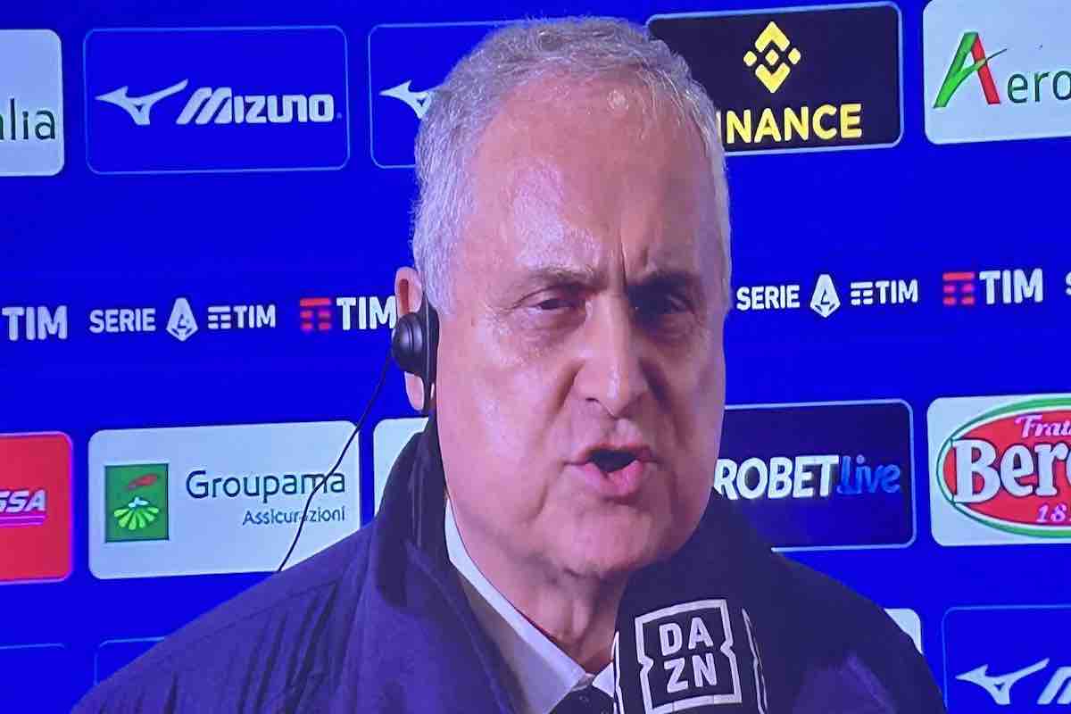 Lotito a DAZN contro il sistema arbitrale