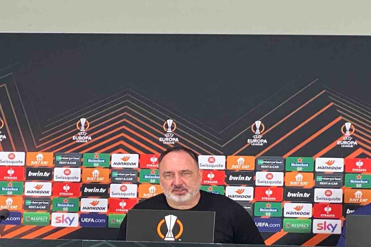 Trpišovský in conferenza stampa dopo Milan-Slavia