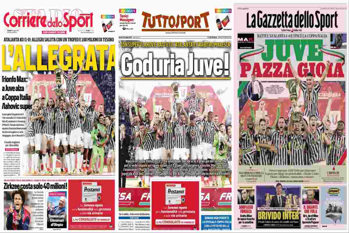 Rassegna stampa, le prime pagine dei quotidiani sportivi del 16 maggio