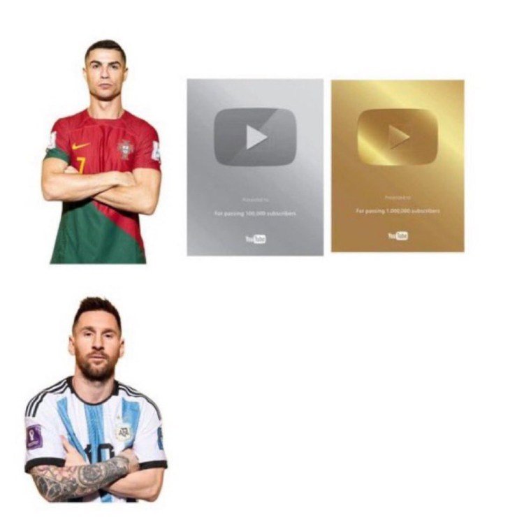 Lo sfottò tra Messi e Ronaldo 