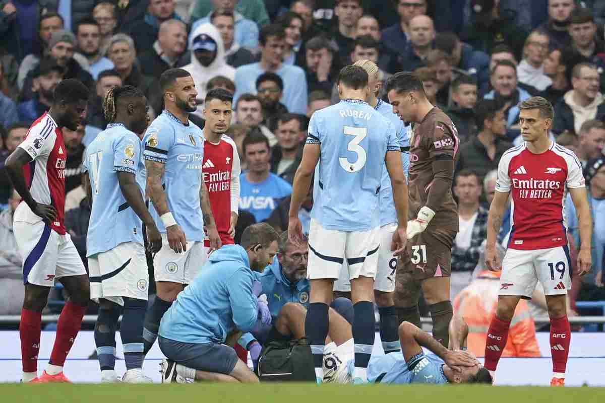 Manchester City, lunghissimo stop per Rodri