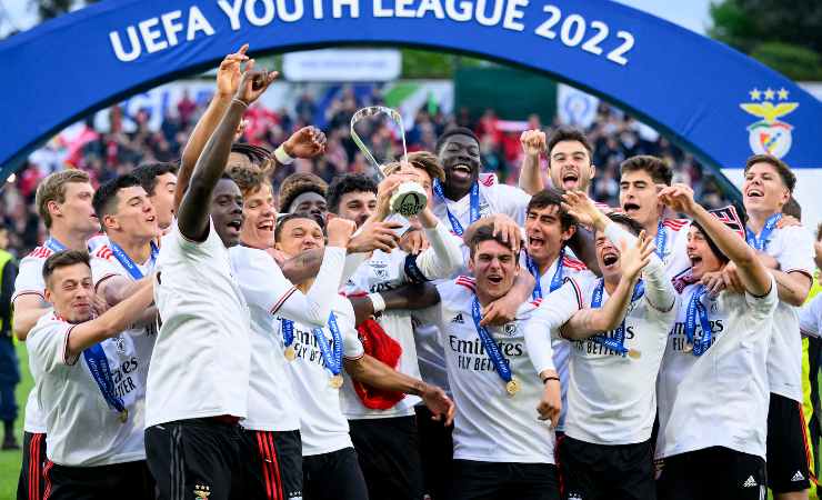 Il Benfica, vincitore della Youth League 2022