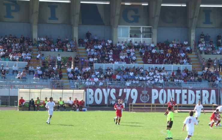 La partita del Pontedera è stata sospesa per maltempo