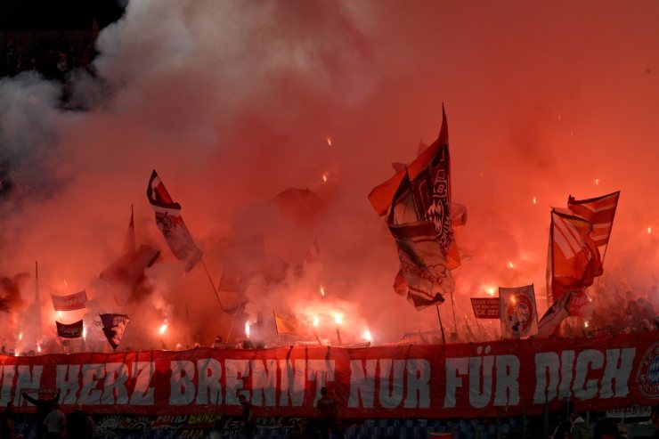 I tifosi del Bayern Monaco allo stadio 