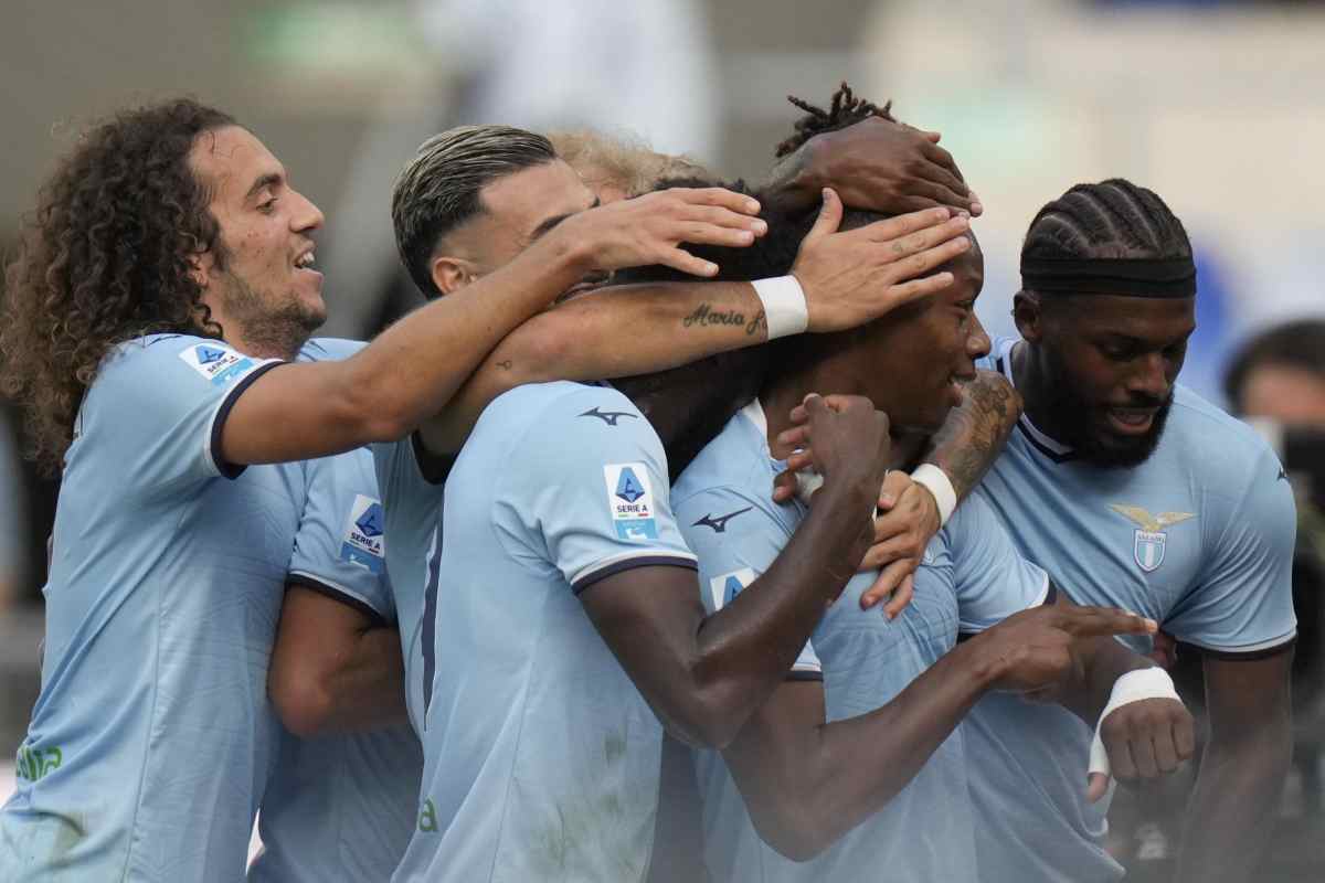 L'esultanza della Lazio contro il Genoa