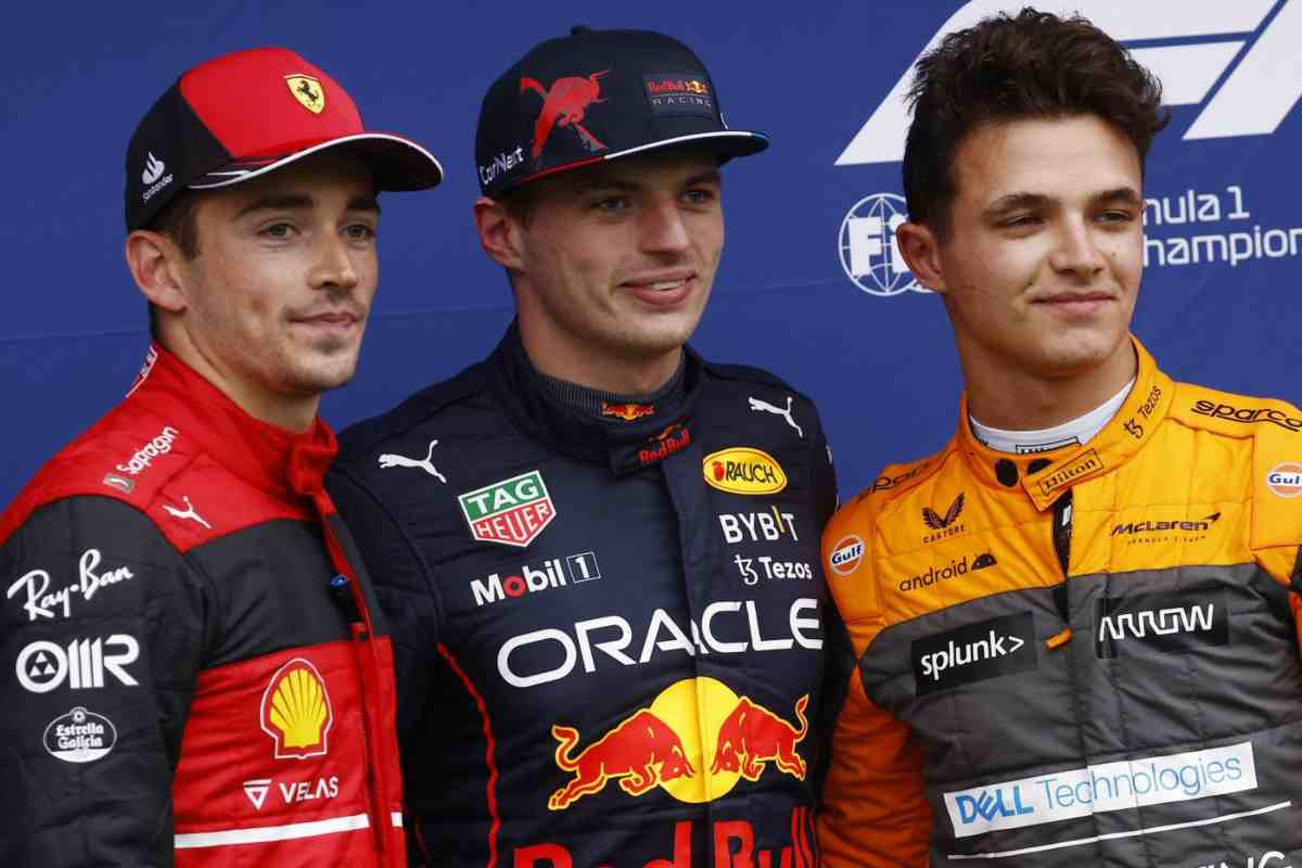 Leclerc, Verstappen e Norris