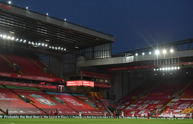 Lo stadio Anfield dall'interno 