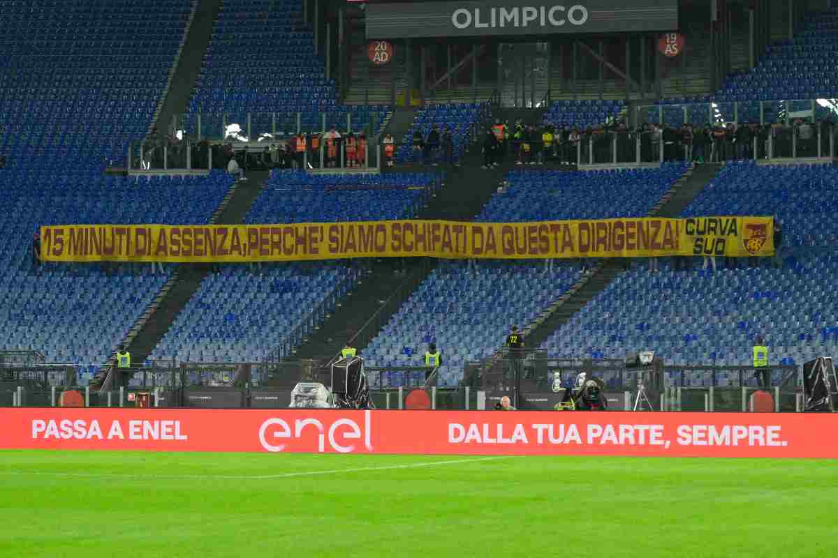 “Schifati da questa dirigenza”, prosegue la protesta dei tifosi della Roma