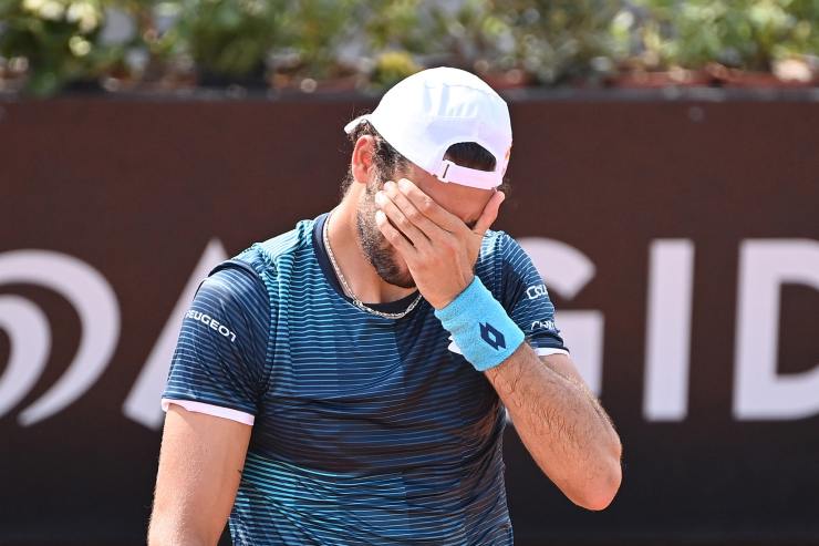 Matteo Berrettini disperato 