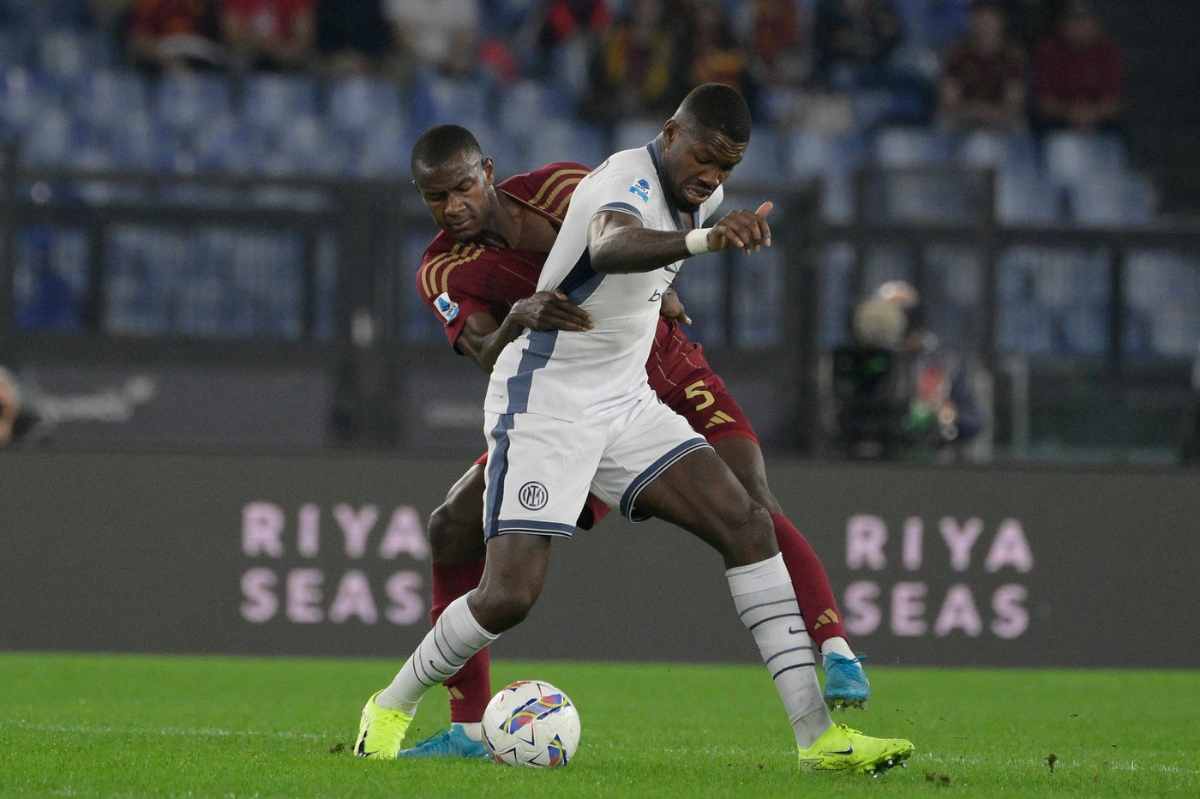 PAGELLE E TABELLINO ROMA INTER 0 1: pasticcio Celik. Thuram fa reparto da solo