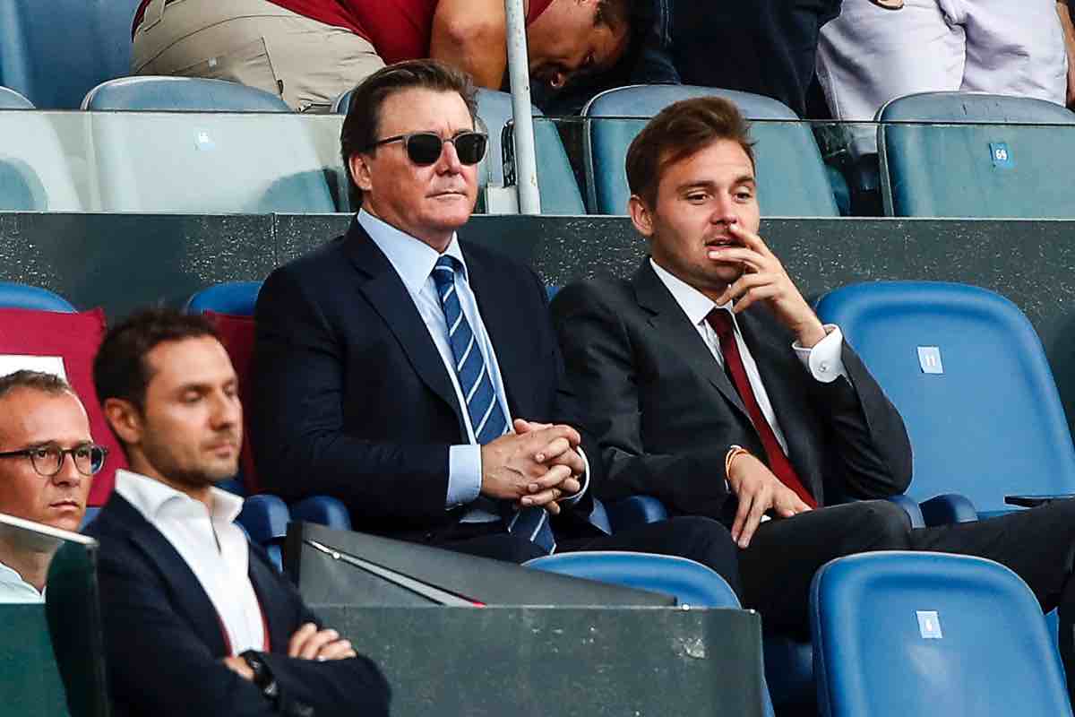 I Friedkin sugli spalti dello stadio Olimpico