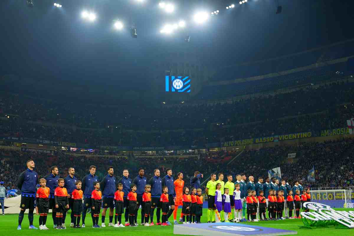 La squadra dell'Inter schierata