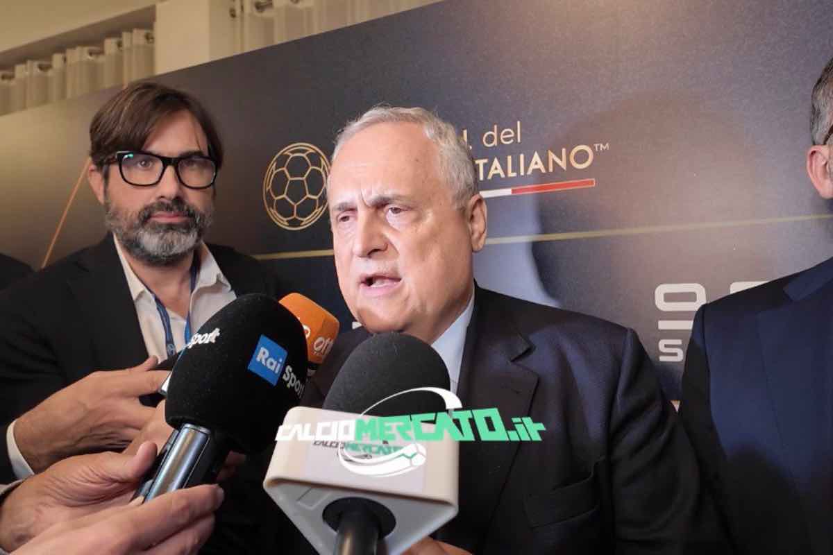 Lazio, Lotito show: “Scudetto? Fuori luogo. E lo stadio non scade come lo yogurt”