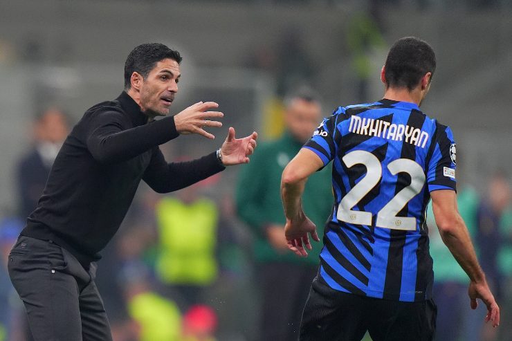 Mikel Arteta in Inter-Arsenal