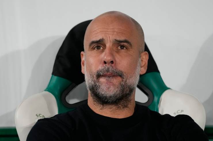 Guardiola in primo piano