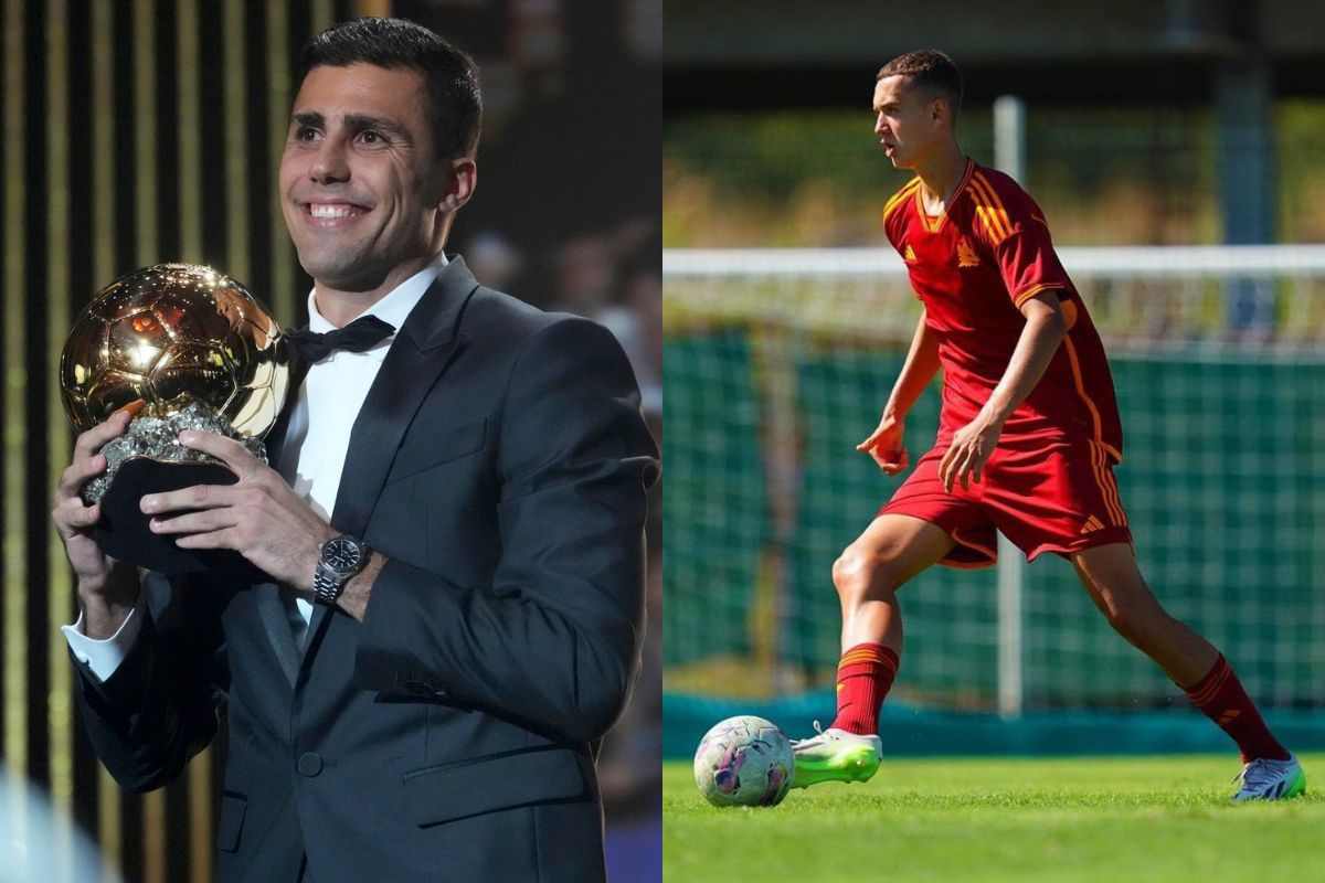 Rodri col Pallone d'Oro e Levak in azione con la Roma