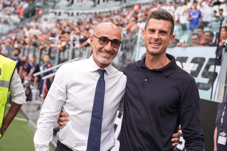 Paolo Montero e Thiago Motta all'Allianz Stadium