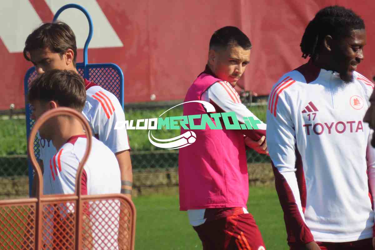 Le Fée in allenamento a Trigoria