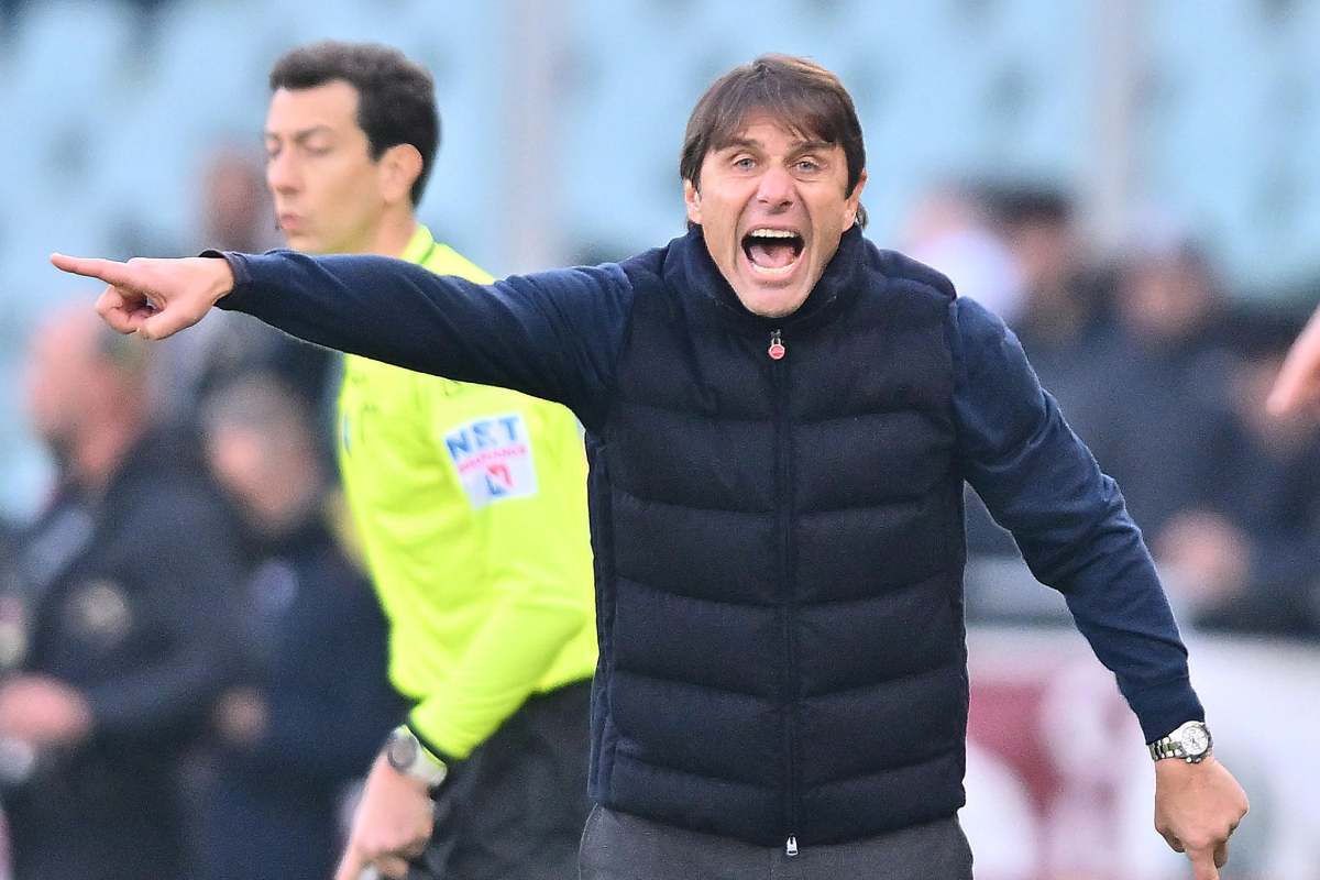 Antonio Conte durante Torino-Napoli