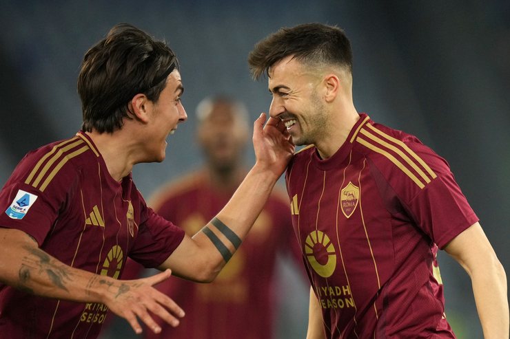 Dybala ed El Shaarawy festeggiano