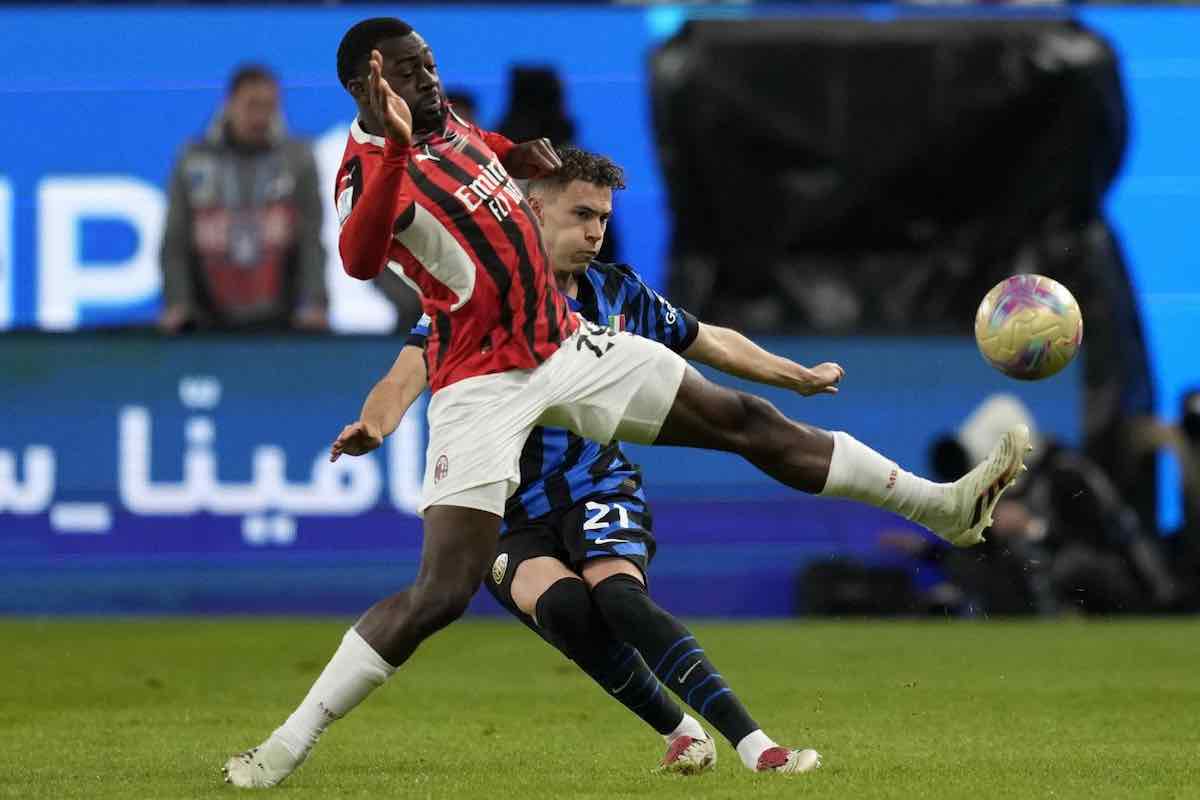 Youssouf Fofana durante il match di Supercoppa Italiana contro l'Inter