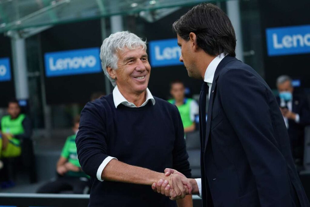 Gasperini e Inzaghi, stretta di mano