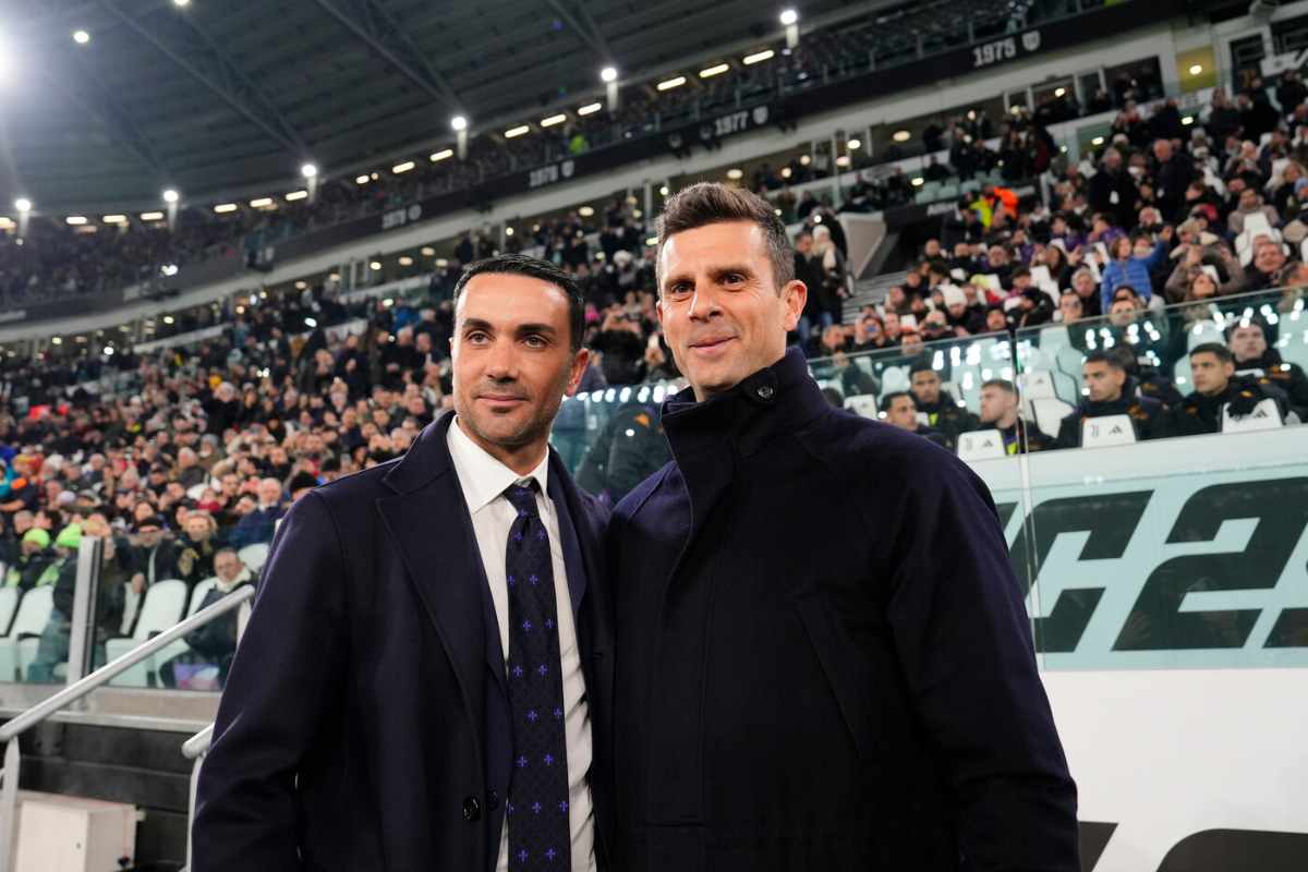 palladino e motta posano per una foto prima di juve-fiorentina