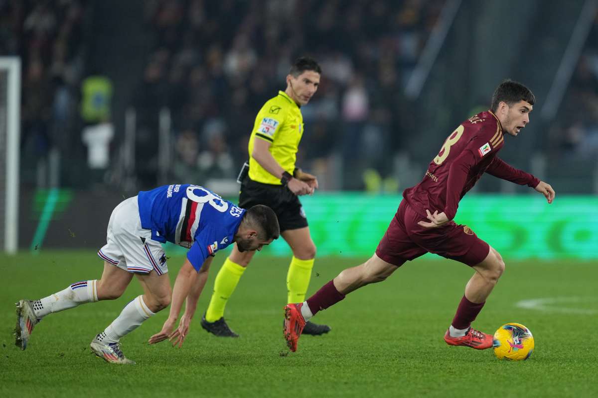 Soulé in azione con la maglia della Roma